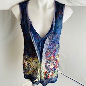 Gregory Parkinson silk/linen multicolor sleeveless